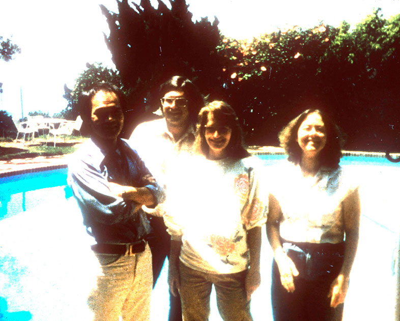VNS students by the pool