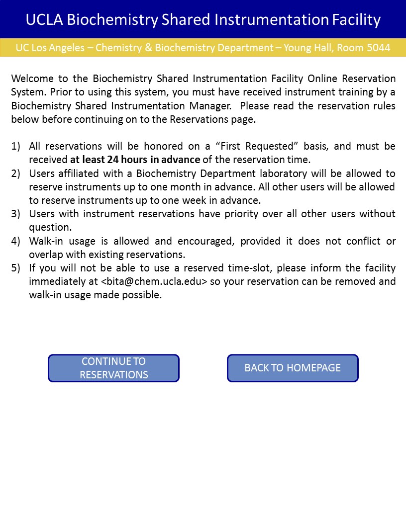 Biochem Facility Reservations